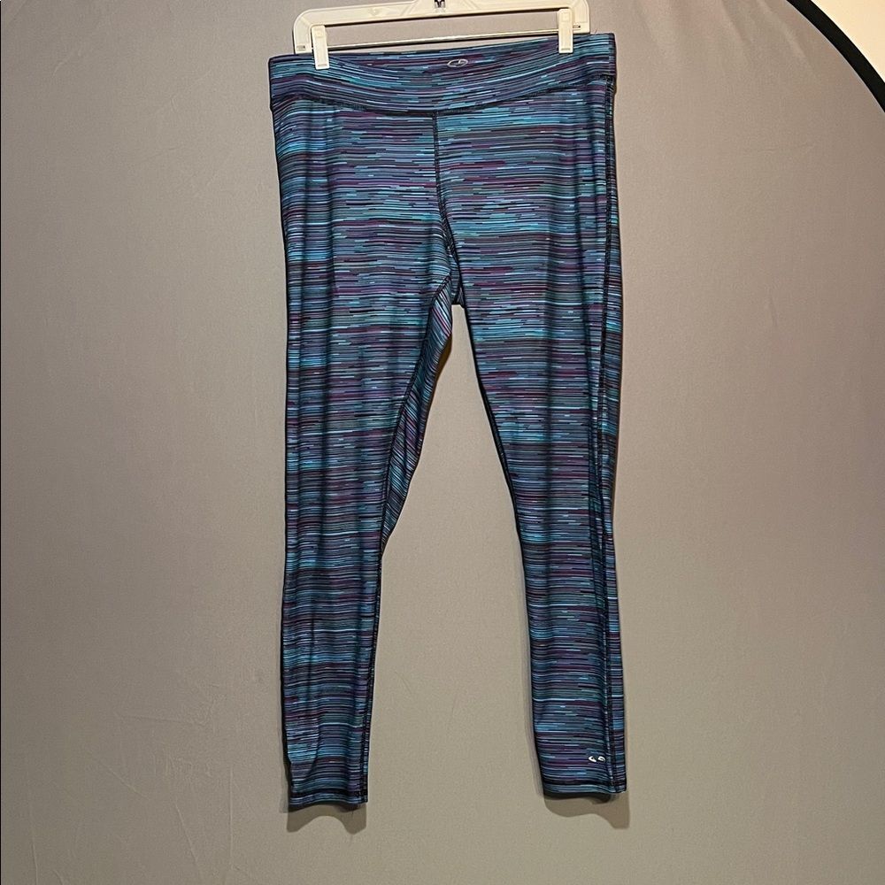 Champion Striped Blue and Purple Leggings